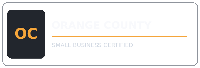 Orange County small business certified