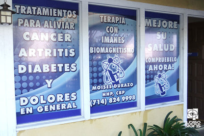 Window Graphics Perforated film with Custom Printing 2 BuySigns.Shop
